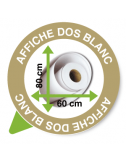 Affiche Dos  Blanc 60 x 80 cm