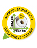 Affiche Jaune Fluo 59.4 x 84.1 cm (A1)