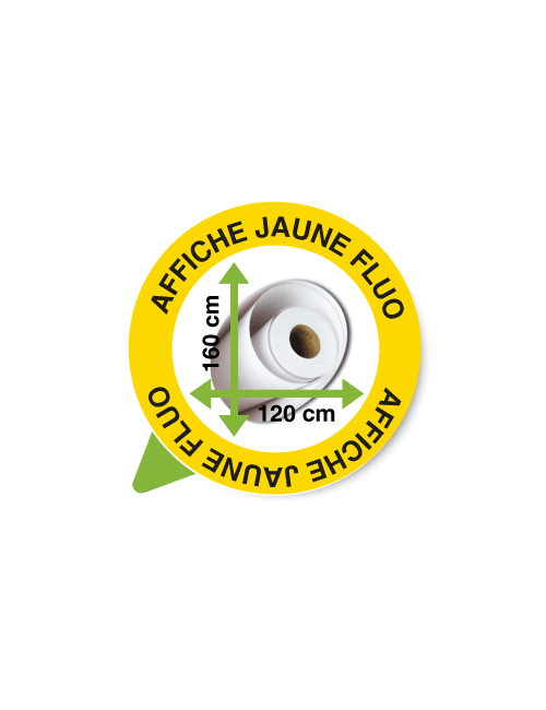 Affiche Jaune Fluo 120 x 160 cm