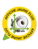 Affiche Jaune Fluo 60 x 80 cm