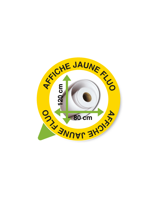 Affiche Jaune Fluo 120 x 80 cm
