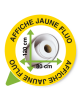 Affiche Jaune Fluo 120 x 80 cm