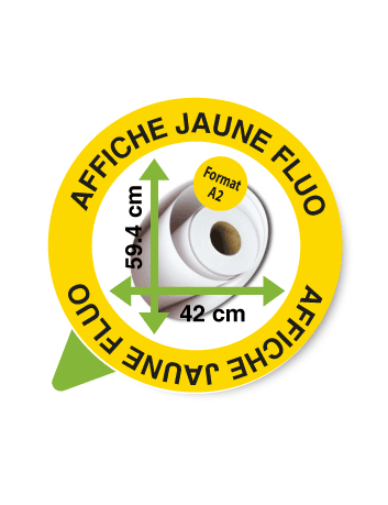 Affiche Jaune Fluo 42 x 59.4 cm (A2)