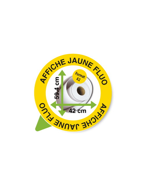Affiche Jaune Fluo 42 x 59.4 cm (A2)