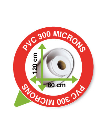 PVC 300 Microns 120 x 80 cm