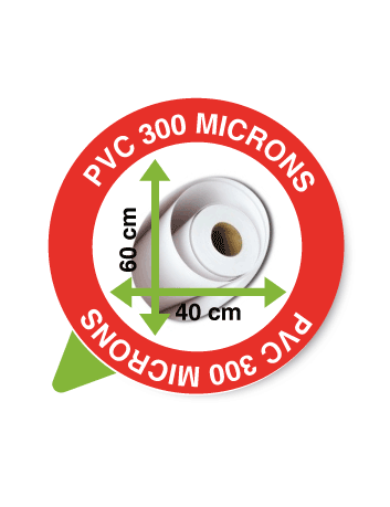 PVC 300 Microns 60 x 40 cm