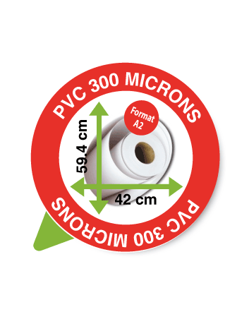 PVC 300 Microns 42 x 59.4 cm (A2)