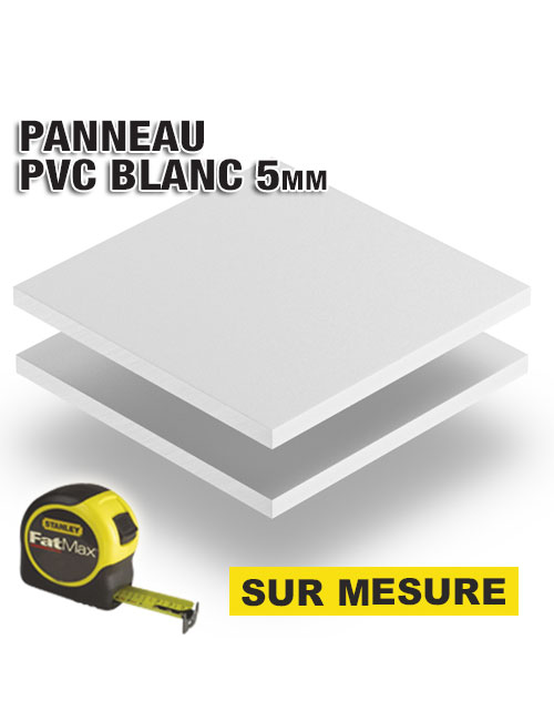 Plaque PVC expansé blanc Blanc, E : 3 mm, l : 100 cm, L : 100 cm, Surface  m² - 1