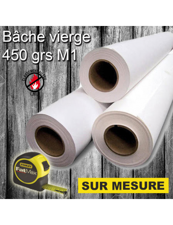 Bâche vierge M1 450G 137 cm au mètre