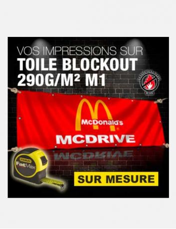 Toile SUR MESURE Blockout 290 g M1