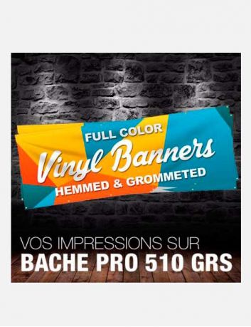 Banderole Publicitaire 510 g/m² - 0.8 x 2 m