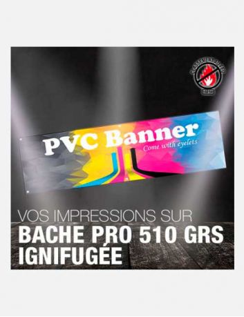 Bâche PRO 510g/m² M1 - 0.6 x 2 m