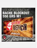 Bache Blockout 550g/m² M1 - 0.6 x 3 m