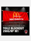 Toile Blockout 290g/m² M1 - 1 x 2 m