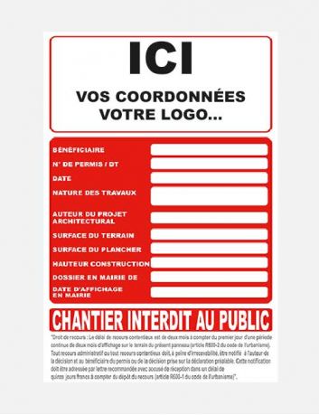 Lot de 10 panneaux PC rouges