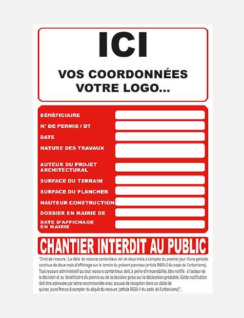 Lot de 50 panneaux PC rouges