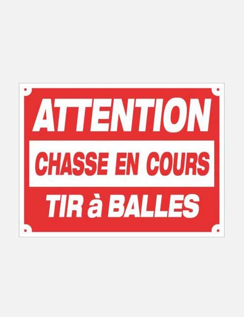 10 Panneaux Chasse en Cours -80 x 60 cm