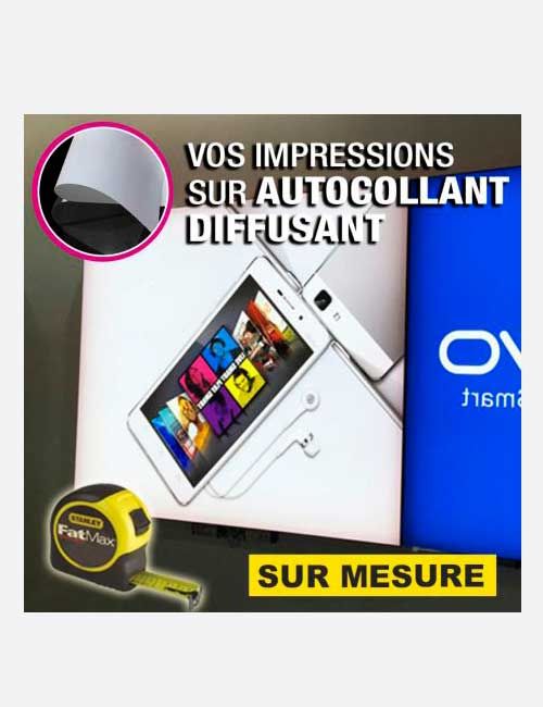 Autocollant DIFFUSANT SUR MESURE