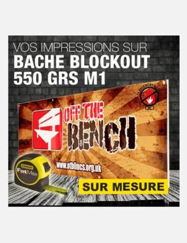 Banderole SUR MESURE Blockout 550 g M1