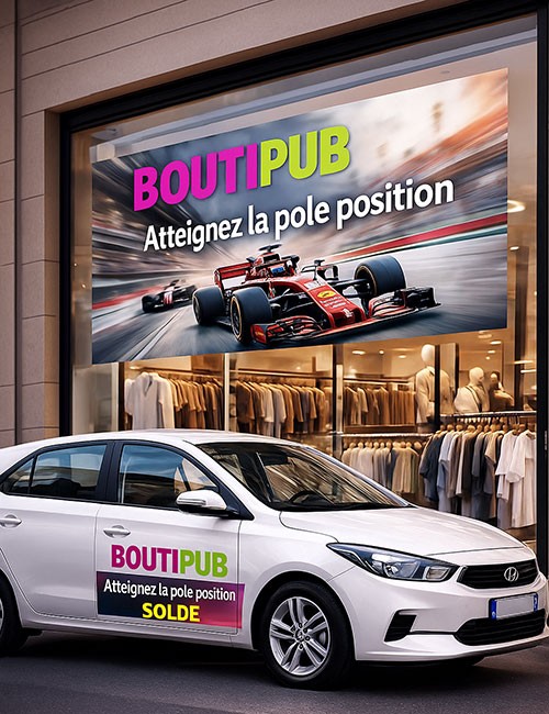 Autocollant Publicitaire Standard sur Mesure