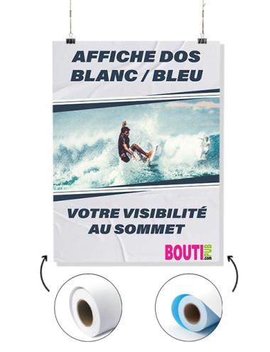Affiche Dos Blanc / Dos Bleu