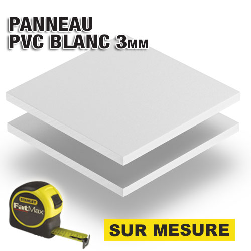 Plaque PVC expansé gris 3mm