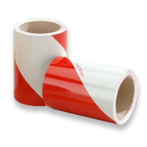 Bande Reflechissante 25mx5cm PVC Autocollante Rouge Et Blanc Ruban Reflechissant Adhesif Haute Intensite Bande Pour Vehicules Camion 99005096
